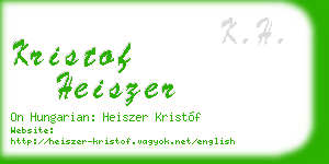 kristof heiszer business card